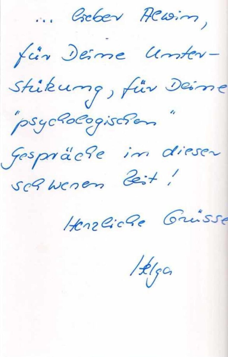 Dankschreiben 4 von Angehörigen an Bestattungen Joachim Männer